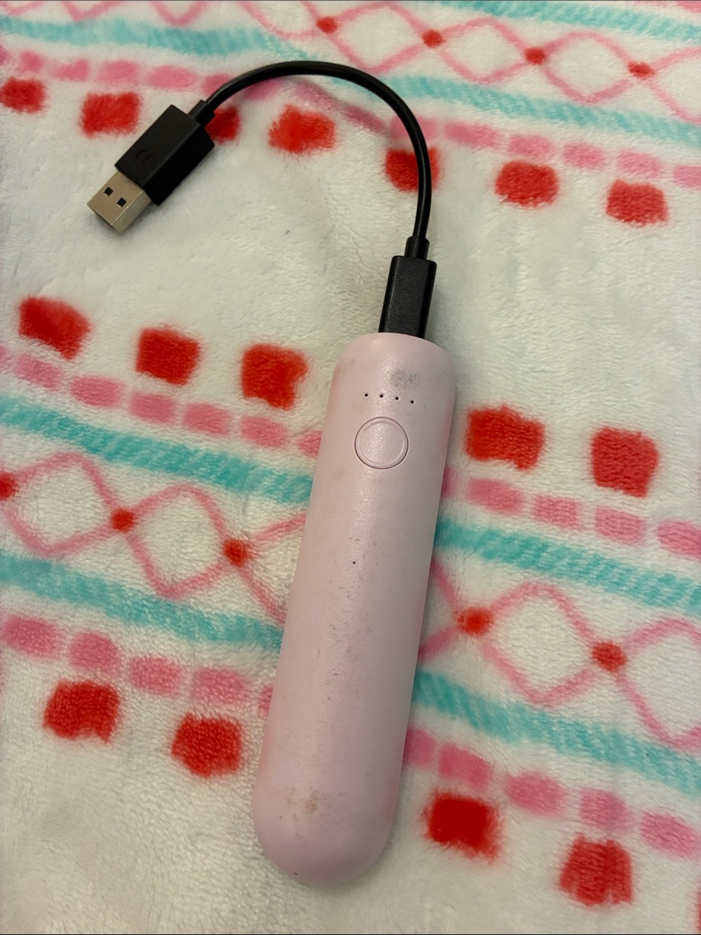 Portable Pink USB Power Bank Charger